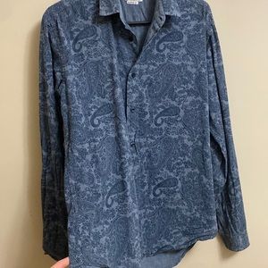 Zara men’s dress shirt (L) in Blue Plaisley